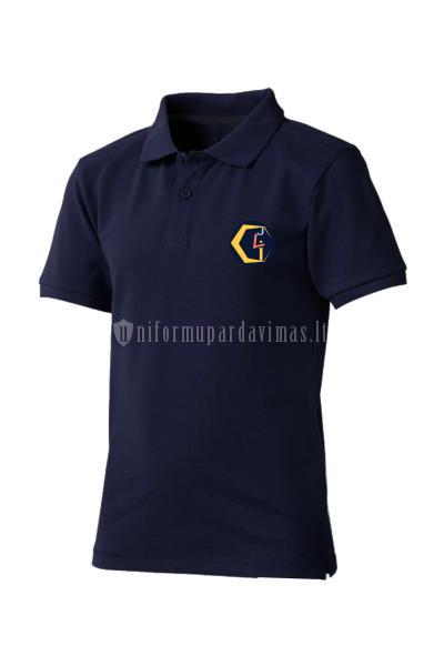 Vilniaus J. Lelevelio inžinerijos gimnazijos "Polo" marškinėliai tamsiai mėlynos spalvos