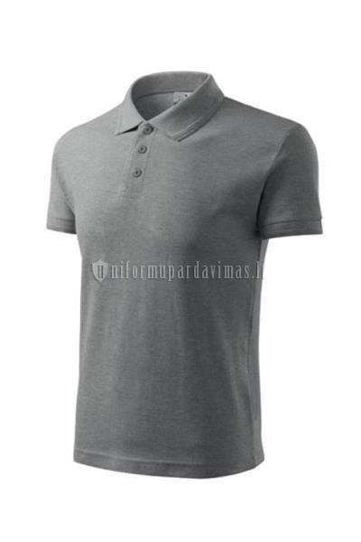 Pilkos spalvos JHK "Polo" marškinėliai