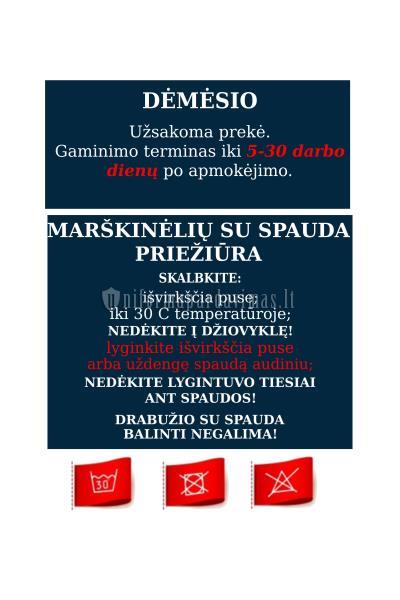 Marškinėliai su logo "Vilniaus Spindulio progimnazija"