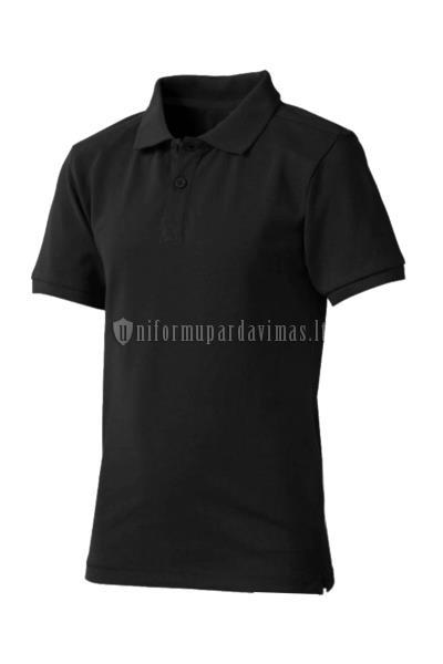 Juodos spalvos JHK "Polo" marškinėliai