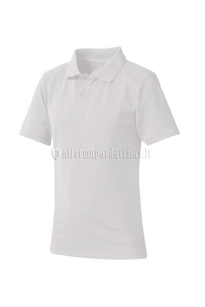 Balti "Polo įliemenuoti" marškinėliai vaikiški